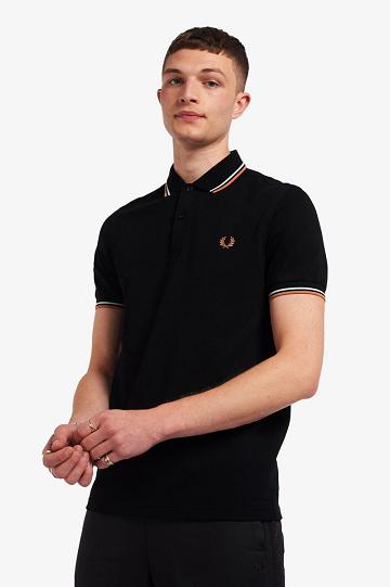 Pánské Polo Triko Fred Perry M3600 Černé | CZ 1645OKIR